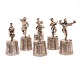 Aabenraa 
Antikvitetshandel 
presents: 
Set of six 
Russian silver 
cups marked 
circa 1880. H: 
9cm