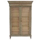Aabenraa 
Antikvitetshandel 
presents: 
Light 
grey/green 
decorated 
display cabinet 
around 1850. H: 
213cm. W: ...