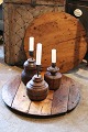 K&Co. presents: 
Swedish 
19th century 
round wooden 
plate with a 
really nice 
patina. 
Nice as a 
table plate / 
...