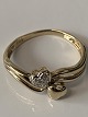 Antik Huset 
presents: 
Heart ring 
with diamonds 
in 14 carat 
gold
Size 56
