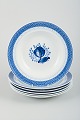L'Art presents: 
Six deep 
plates, model 
number 11/947. 
Aluminia, 
Tranquebar.