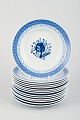 L'Art presents: 
14 plates, 
model number 
11/1842. 
Aluminia, 
Tranquebar.