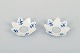 L'Art presents: 
Two candle 
drip pans, 
Meissen, Onion 
Pattern.