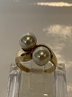 Antik Huset 
presents: 
14 karat 
gold, Women's 
ring with two 
pearls.
Ring size 52.