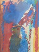 L'Art presents: 
Jens 
Birkemose, 
Denmark.
Watercolor on 
paper with bird 
motif, 1975.