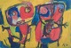 L'Art presents: 
Oil on 
paper in Cobra 
style. Signed 
"R 61".