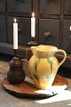 K&Co. presents: 

Old 
Italian wine 
jug in ceramic 
with fine 
yellow glaze 
and handle...