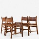 Roxy Klassik 
presents: 
Danish 
Cabinetmaker.
Hunting chairs 
- Set of 4 in 
patinated full 
grain leather 
and ...