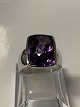 Antik Huset 
presents: 
Cocktail 
Ring in 
sterling silver 
with purple 
stone.
Size. 64.