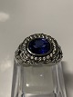 Antik Huset 
presents: 
Signet 
Men's Ring in 
Sterling Silver 
with Blue / 
Clear Stones.
Size. 62.