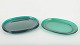 L'Art presents: 
Josef 
Frank for 
Svenskt Tenn
Three oval 
lobster plates 
in emerald 
green glass.