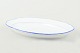 L'Art presents: 
Meissen
Serving 
platter in 
white-glazed 
porcelain with 
scalloped rim 
and blue trim.