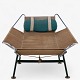 Roxy Klassik 
presents: 
Hans J. 
Wegner / 
Getama.
GE 225 - Early 
'Flagline 
Chair' with 
green lacquered 
metal ...