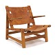 Aabenraa 
Antikvitetshandel 
presents: 
Børge 
Mogensen Lounge 
chair BM 2225, 
oak and 
leather. Nice 
condition