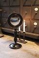 K&Co. presents: 
Old French 
19th century 
tilting mirror 
in black 
painted wood 
with double 
mirror glass 
from a ...