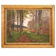 Aabenraa 
Antikvitetshandel 
presents: 
Hans 
Andersen 
Brendekilde, 
1857-1942, oil 
on canvas. 
Forest on a 
spring ...