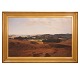 Aabenraa 
Antikvitetshandel 
presents: 
Janus la 
Cour, 
1837-1909, oil 
on canvas. View 
over the 
landscape at 
the ...