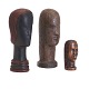 Aabenraa 
Antikvitetshandel 
presents: 
Collection 
of three 
woodcut 
sculptures by 
Otto Pedersen, 
Denmark. H: 
13,5-28cm