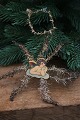K&Co. presents: 
Antique 
tinsel 
Christmas tree 
ornament, 
cardboard angel 
with silver 
tinsel. Dia.: 
15cm.