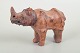 L'Art presents: Omersa for Liberty & Co., London – Small Leather Rhino Figure, Mid-20th Century