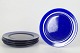 L'Art presents: Scandinavian Art GlassSet Of 5 Charger Plates, 1980s.