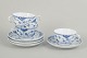 L'Art presents: Royal Copenhagen blue fluted half laceSet of 4 chocolate cups and saucers.