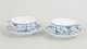 L'Art presents: Royal CopenhagenBlue Fluted Half Lace two teacups with saucers, 1980s.