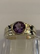 Antik Huset presents: Vintage Ladies Ring with Purple Stone 8 Karat GoldSize 55