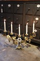 K&Co. presents: Antique French boat-shaped church candlestick in bronze with space for 5 candles...