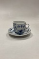 Danam Antik presents: Royal Copenhagen Blue Fluted Plain Hotel Coffee Cup and Saucer No. 2238