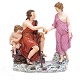 Aabenraa Antikvitetshandel presents: Large and early porcelain figurine group by Royal Copenhagen, Denmark, ...