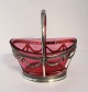 Lundin Antique presents: A. E. Eddelien, Copenhagen. Silver bowl with glass insert (826). Length 14 cm.