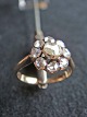 Stentoft Antik presents: Rare antique Russian rosetring of 14k. gold with diamonds.