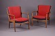 Roxy Klassik presents: Danish Design / Danish cabinetmaker.A pair of Lounge chairs.Walnut & wool ...