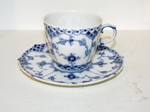 Vintage Royal Copenhagen 1/1035 Blue Fluted Full Lace Coffee Cup