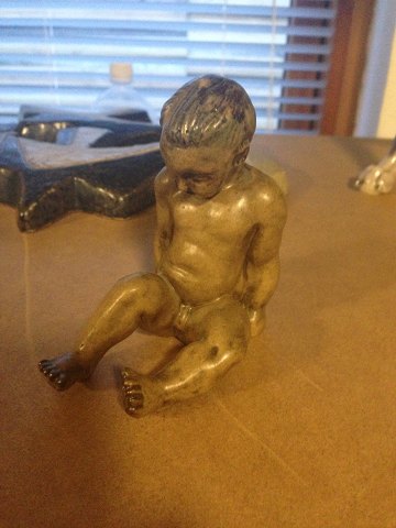 Bing and Grondahl Rare Young naked boy figurine in stoneware