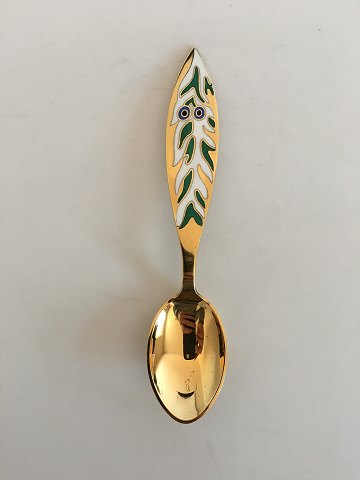 A. Michelsen Christmas Spoon Gilded Sterling Silver with Enamel