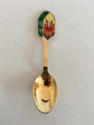 A. Michelsen Christmas Spoon 2001 In Gilded Sterling Silver with Enamel