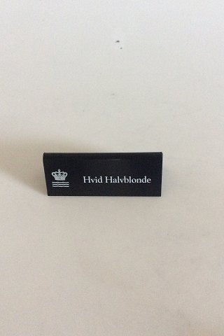Royal Copenhagen Dealer Advertising sign in Plastic "Hvid Halvblonde"
