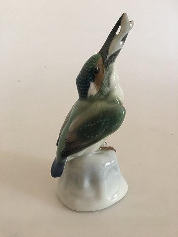 KPM Berlin Porcelain Figurine No 140/1013 of Kingfisher with Fish