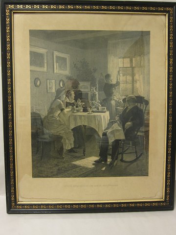 Big print in an old frame
Søndag eftermiddag i en dansk præstegård slutningen af 1800 tallet (Sunday 
afternoon in a Danish vicarage at the end of the 1800
