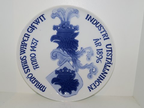Bing & Grondahl  commemorative plate from 1896
Industrial Exhibition in Malmö