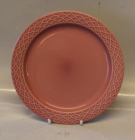 325 Plate 24 cm / 9.5" PALET Pink - Rosa Cordial Nissen Kronjyden B&G Quistgaard 
 Stoneware