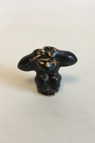 Royal Copenhagen Stoneware Figurine of Monkey No 20217