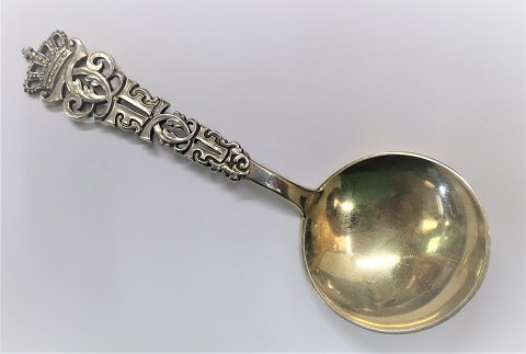 Michelsen. Four king spoon pattern. Serving spoon. Length 16 cm. Produced 1905.