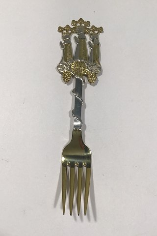 A. Michelsen Christmas Fork 1915. In Gilded Sterling Silver