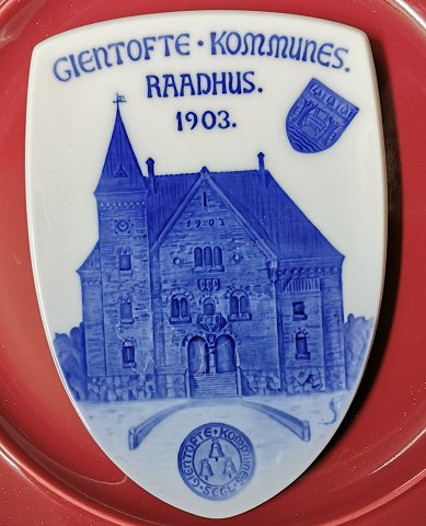 Royal Copenhagen porcelain plate Gentofte city hall 1903