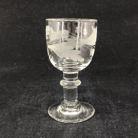 Egeløvs snapseglas fra Holmegaard
