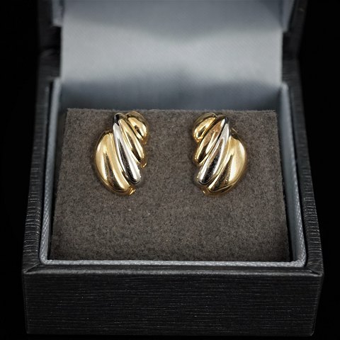 Earrings of 8k gold and white gold