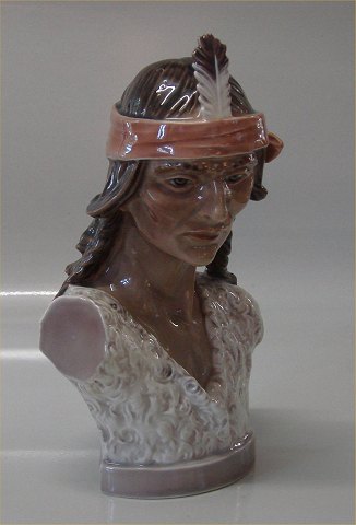 Dahl Jensen figurine 1362 American Indian bust (DJ) 19 cm

